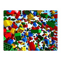 Falling Lego Bricks, Desenho Two Sides Premium Plush Fleece Blanket (mini) by kyorashop23