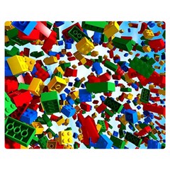 Falling Lego Bricks, Desenho Two Sides Premium Plush Fleece Blanket (teen Size) by kyorashop23