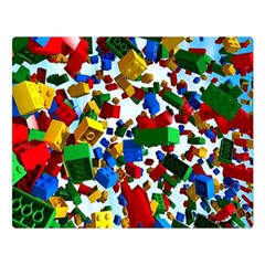 Falling Lego Bricks, Desenho Two Sides Premium Plush Fleece Blanket (large) by kyorashop23