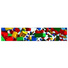 Falling Lego Bricks, Desenho Small Premium Plush Fleece Scarf