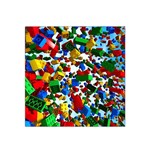 Falling Lego Bricks, Desenho Satin Bandana Scarf 22  x 22  Front