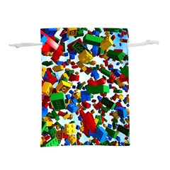 Falling Lego Bricks, Desenho Lightweight Drawstring Pouch (m) by kyorashop23