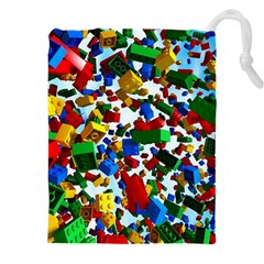 Falling Lego Bricks, Desenho Drawstring Pouch (5xl) by kyorashop23