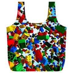 Falling Lego Bricks, Desenho Full Print Recycle Bag (xxl) by kyorashop23