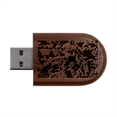 Falling Lego Bricks, Desenho Wood Oval Usb Flash Drive