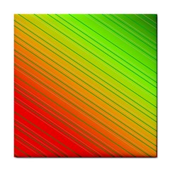 Orange Green Gradient Hunter Tile Coaster by Dutashop