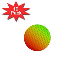 Orange Green Gradient Hunter 1  Mini Buttons (10 Pack)  by Dutashop