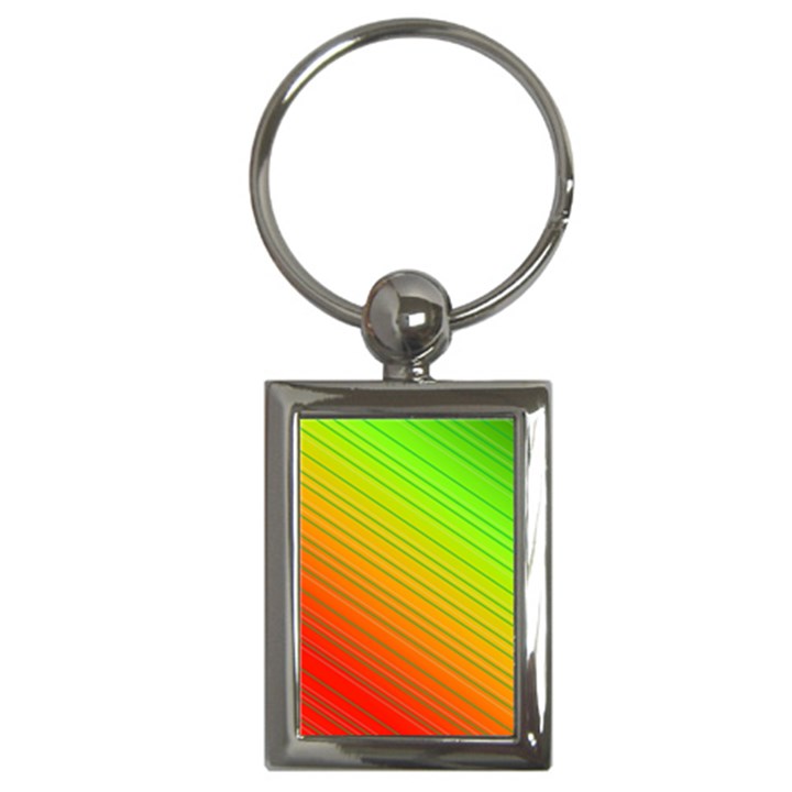 Orange Green Gradient Hunter Key Chain (Rectangle)