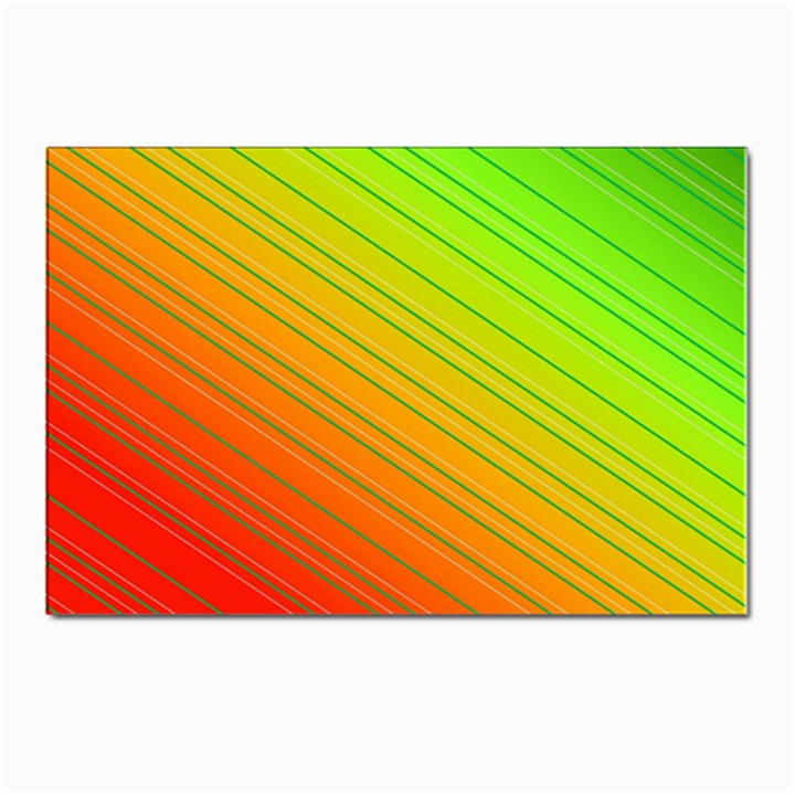 Orange Green Gradient Hunter Postcards 5  x 7  (Pkg of 10)