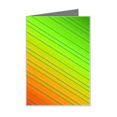 Orange Green Gradient Hunter Mini Greeting Card by Dutashop