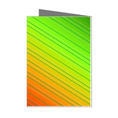 Orange Green Gradient Hunter Mini Greeting Cards (pkg Of 8)