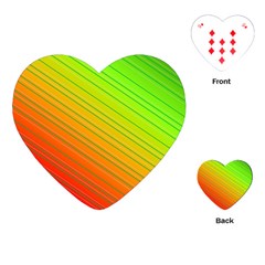 Orange Green Gradient Hunter Playing Cards Single Design (heart)