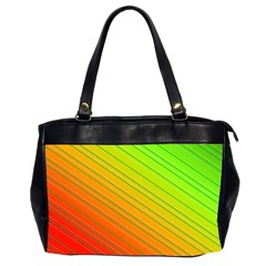 Orange Green Gradient Hunter Oversize Office Handbag (2 Sides) by Dutashop