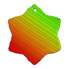 Orange Green Gradient Hunter Ornament (snowflake) by Dutashop