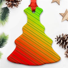 Orange Green Gradient Hunter Ornament (christmas Tree) 