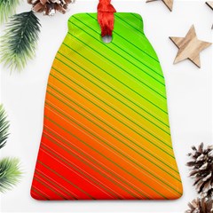 Orange Green Gradient Hunter Bell Ornament (two Sides)