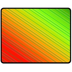 Orange Green Gradient Hunter Two Sides Fleece Blanket (medium) by Dutashop