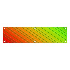 Orange Green Gradient Hunter Banner And Sign 4  X 1  by Dutashop