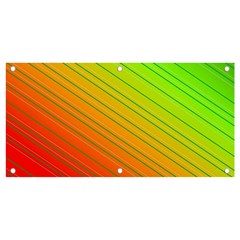 Orange Green Gradient Hunter Banner And Sign 4  X 2  by Dutashop