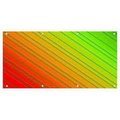 Orange Green Gradient Hunter Banner And Sign 8  X 4  by Dutashop