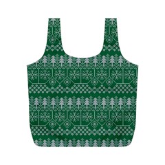 Christmas Knit Digital Full Print Recycle Bag (m)