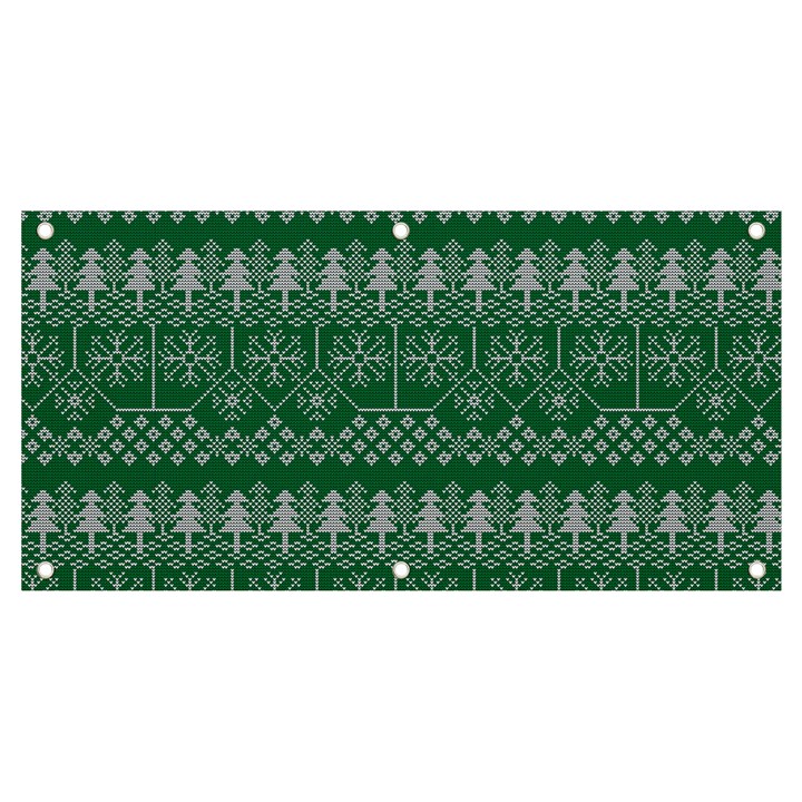 Christmas Knit Digital Banner and Sign 4  x 2 