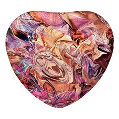 Blend  Heart Glass Fridge Magnet (4 Pack) by kaleidomarblingart