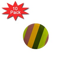 Autmn Stripes Colors Geometric Print Design 1  Mini Magnet (10 Pack)  by dflcprintsclothing