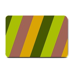 Autmn Stripes Colors Geometric Print Design Small Doormat by dflcprintsclothing