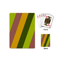 Autmn Stripes Colors Geometric Print Design Playing Cards Single Design (mini)