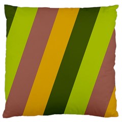 Autmn Stripes Colors Geometric Print Design Large Cushion Case (two Sides)