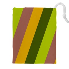 Autmn Stripes Colors Geometric Print Design Drawstring Pouch (4xl)