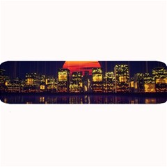 Abstract City Retro Sunset Night Large Bar Mat by Bedest