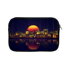 Abstract City Retro Sunset Night Apple Ipad Mini Zipper Cases by Bedest