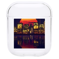 Abstract City Retro Sunset Night Hard Pc Airpods 1/2 Case by Bedest