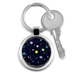 Aesthetic Outer Space Cartoon Art Key Chain (Round) Front