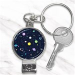 Aesthetic Outer Space Cartoon Art Nail Clippers Key Chain Front