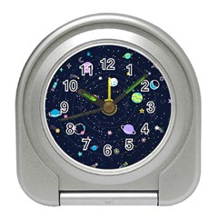 Aesthetic Outer Space Cartoon Art Travel Alarm Clock by Bedest