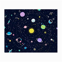 Aesthetic Outer Space Cartoon Art Small Glasses Cloth by Bedest