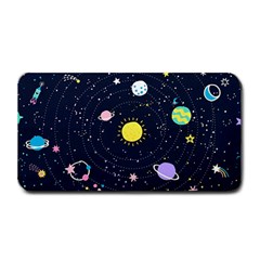 Aesthetic Outer Space Cartoon Art Medium Bar Mat by Bedest