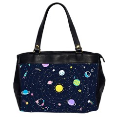 Aesthetic Outer Space Cartoon Art Oversize Office Handbag (2 Sides) by Bedest