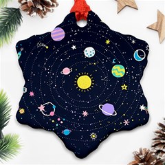 Aesthetic Outer Space Cartoon Art Ornament (snowflake)