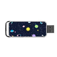 Aesthetic Outer Space Cartoon Art Portable Usb Flash (two Sides) by Bedest