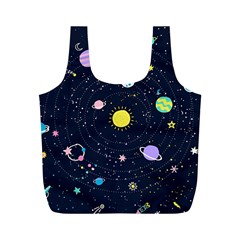 Aesthetic Outer Space Cartoon Art Full Print Recycle Bag (m) by Bedest