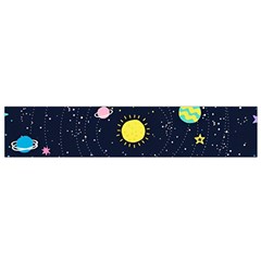 Aesthetic Outer Space Cartoon Art Small Premium Plush Fleece Scarf