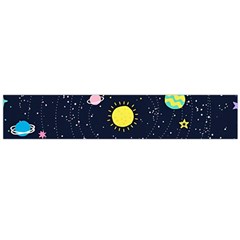 Aesthetic Outer Space Cartoon Art Large Premium Plush Fleece Scarf 