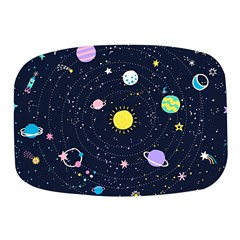 Aesthetic Outer Space Cartoon Art Mini Square Pill Box by Bedest