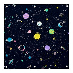 Aesthetic Outer Space Cartoon Art Banner And Sign 3  X 3 