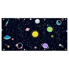 Aesthetic Outer Space Cartoon Art Banner And Sign 8  X 4  by Bedest