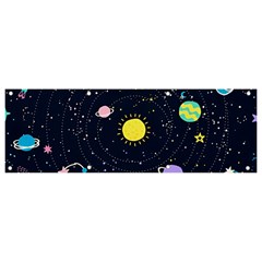 Aesthetic Outer Space Cartoon Art Banner And Sign 9  X 3  by Bedest